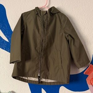 Children's Hooded Raincoat in Olive by [Brand]